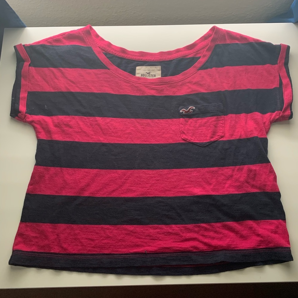 Striped Hollister cropped top